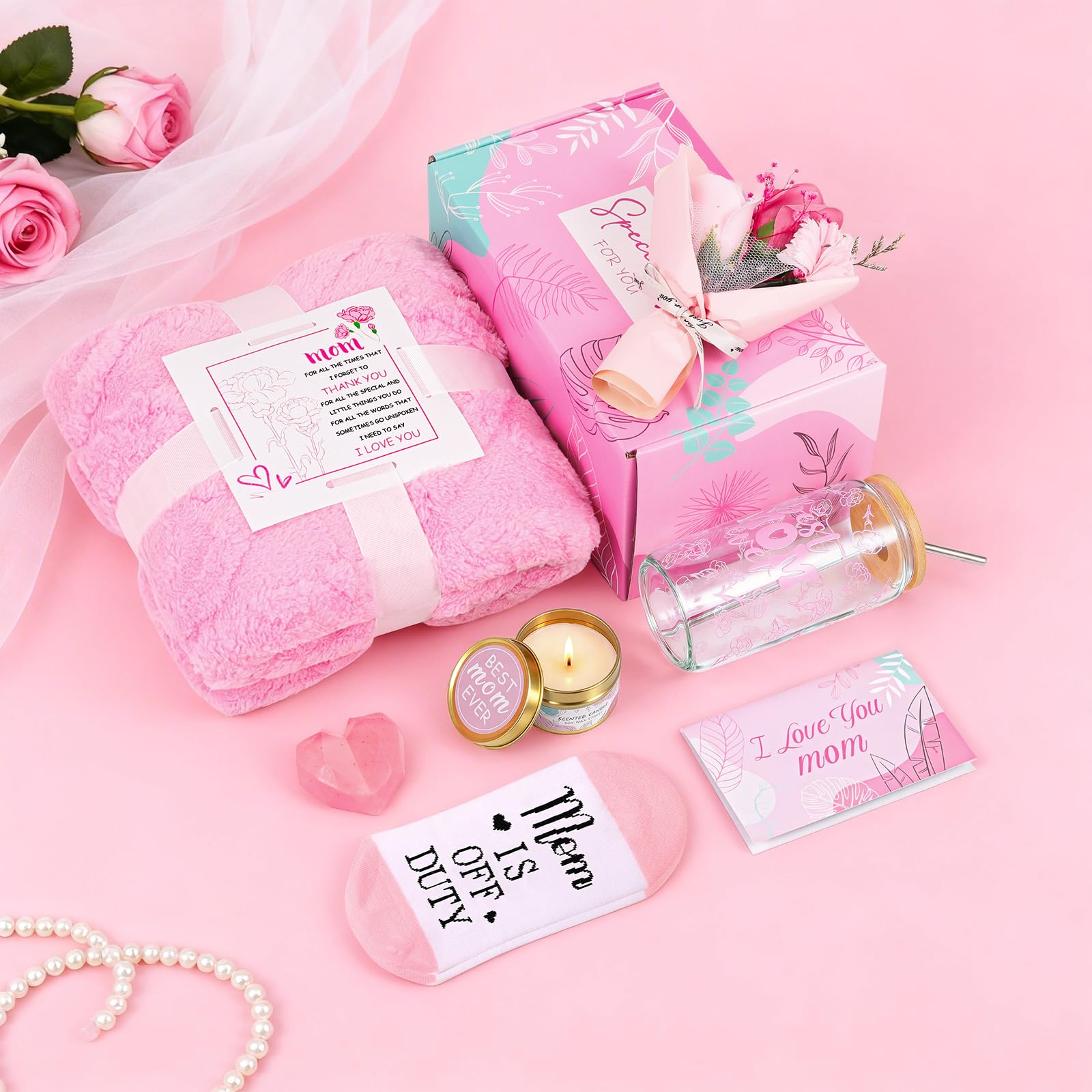 Honxicur Mom Birthday Gifts Ideas Basket for Moms Mama Mother from Child Birthday Gifts for Moms, Mothers Day Gifts for Mom from Daughter Son