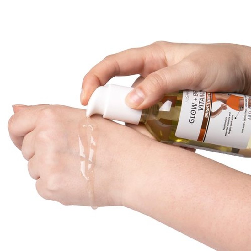 Reshape+ Vitamin C Body Oil Skin Care Moisturizer W/Vitamin E & Turmeric - Nourishing, Brightening, & Hydrating Body Oil To Improve Look Of Dark Spots, Dry Skin, & Stretch Marks, 3.8 Fl Oz
