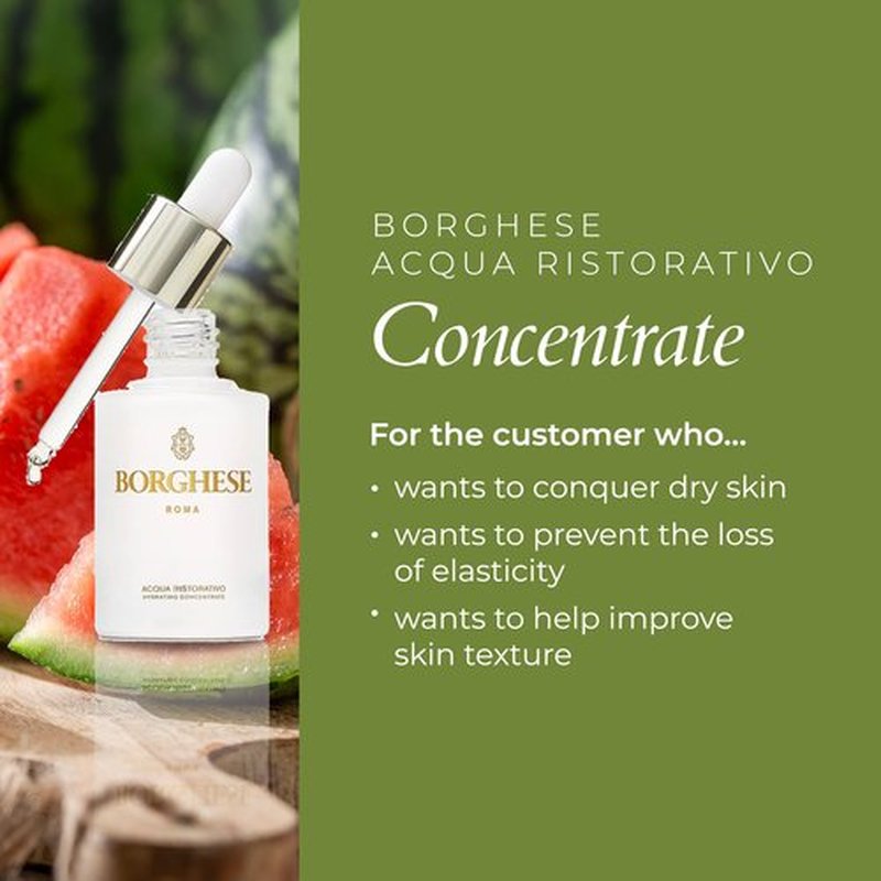Borghese Acqua Ristorativo Hydrating Concentrate, 1 Fl Oz
