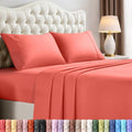 Utopia Bedding California King Sheet Set - Soft, Breathable Microfiber, 4-Piece in Coral | Oeko-Tex Certified