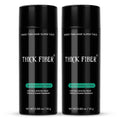 THICK FIBER Hair Fibers for Thinning Hair & Bald spots (BLACK, Pack of 2) - 25g Bottle - Conceals Hair Loss in Seconds - Hair Powder For Women & Men
