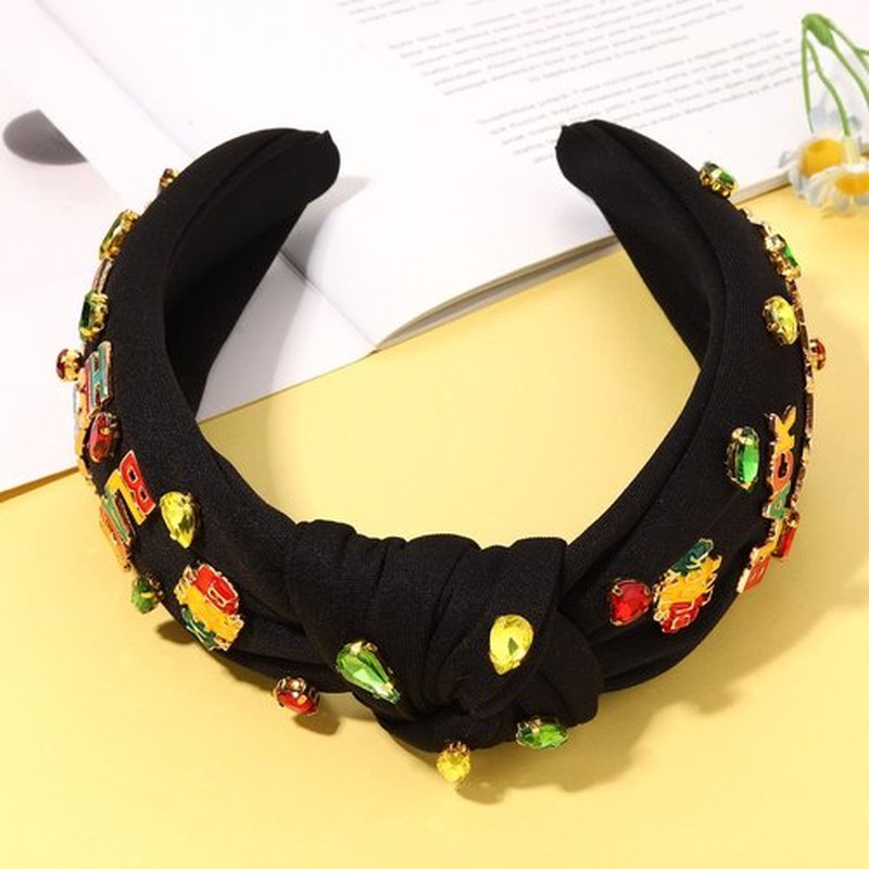 Afro Queen Juneteenth and Black History Month Knotted Headbands - African Heart Map Headband, Hair Accessories and Outfits Gifts (Black E)