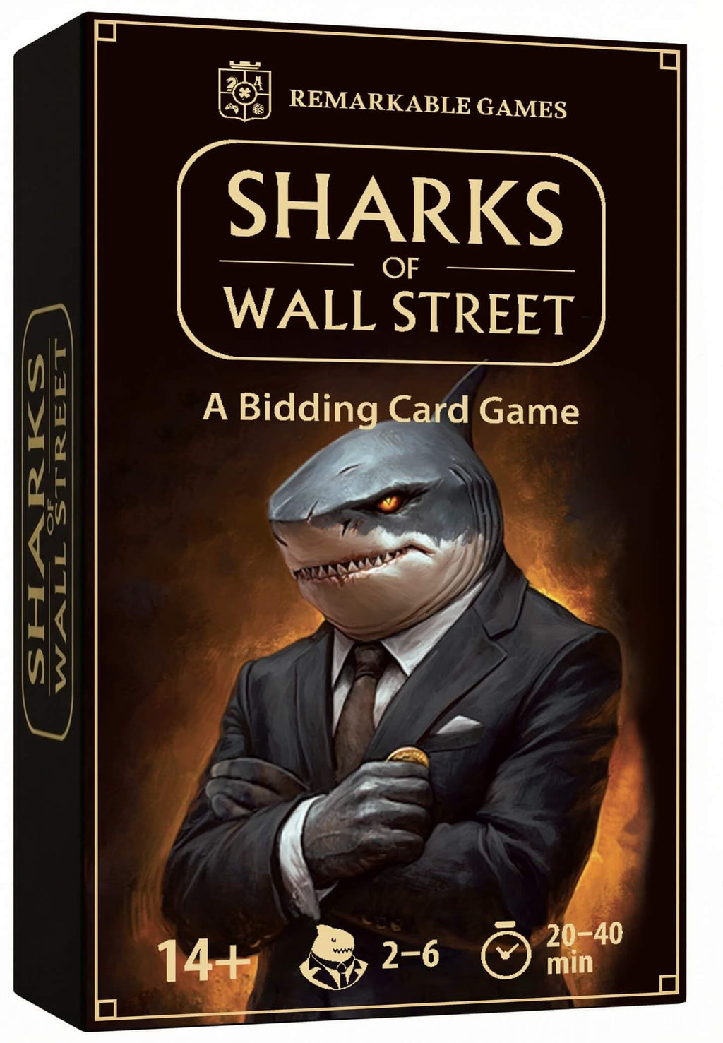 Sharks of Wall Street - Auction Core Party Card Game | 20 Min | 2-6 Players
