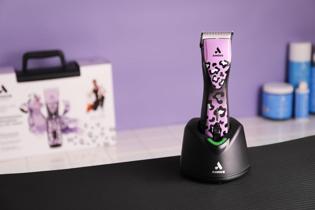 Andis 561458 Pulse Zr II Gabriel Feitosa Edition 5-Speed Detachable Blade Clipper, Cordless Animal/Dog Grooming, Removable Lithium Ion Battery, LED Charge Light, Wild Colorway