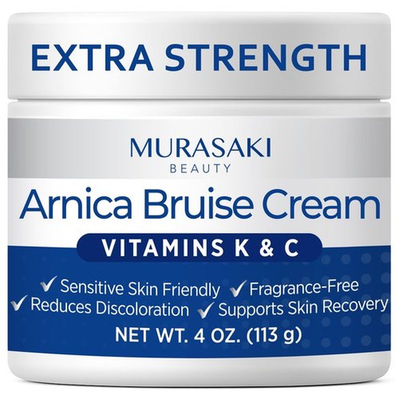 Arnica Bruise Cream Extra Strength: Fast Healing for Bruising and Swelling on Thin & Sensitive Skin - Enriched with Arnica Montana & Vitamins K, C & E - Daily Care for Teens, Adults & Seniors 4oz