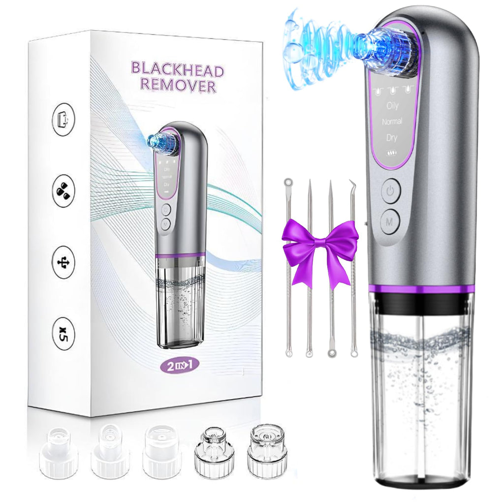 Blackhead Remover Suction Pore Vacuum Hydro Facials Hydrating Pore Cleaner Machine Pimple Extractor with USB Charging Cable Beauty Device