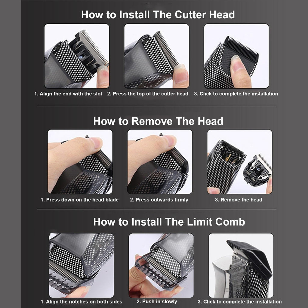 Diydeg Electric Hair Clipper, USB Recharge Light Vacuum Hair Trimmer with Automatic Hair Suction, Electric Body Hair Trimmer with 4 Combs, Cordless Haircut Toddler Haircut Kit