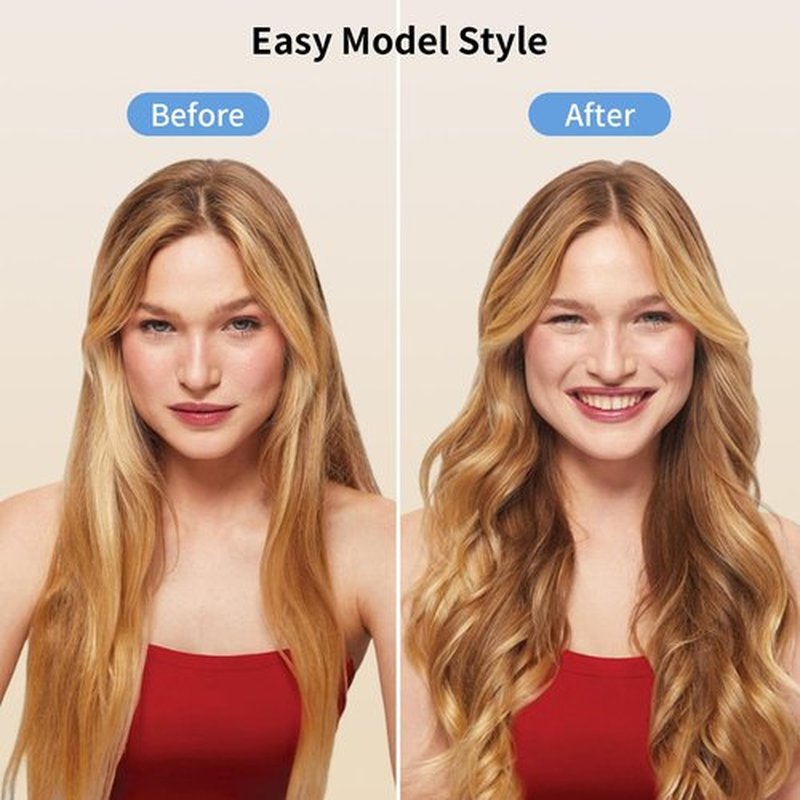 Hair Dryer Brush Blow Dryer Brush in One, 4-in-1 Ionic Hair Dryer Brush and Styler Volumizer with 3.2" Oval Barrel, 33000RPM High-Speed Motor, Hot Air Straightener Brush, All Hair Types, MS-D07A