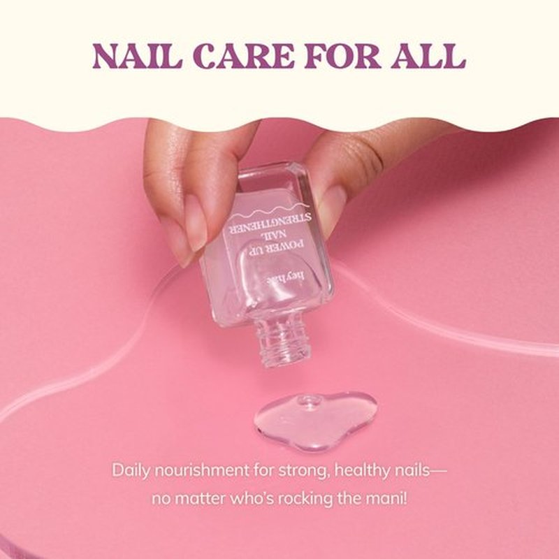 Heyhae Power Up Nail Strengthener 0.23 fl.oz | Daily Nourishment Care for Damaged Weak Splitting Clear Shine Keratin Recovery