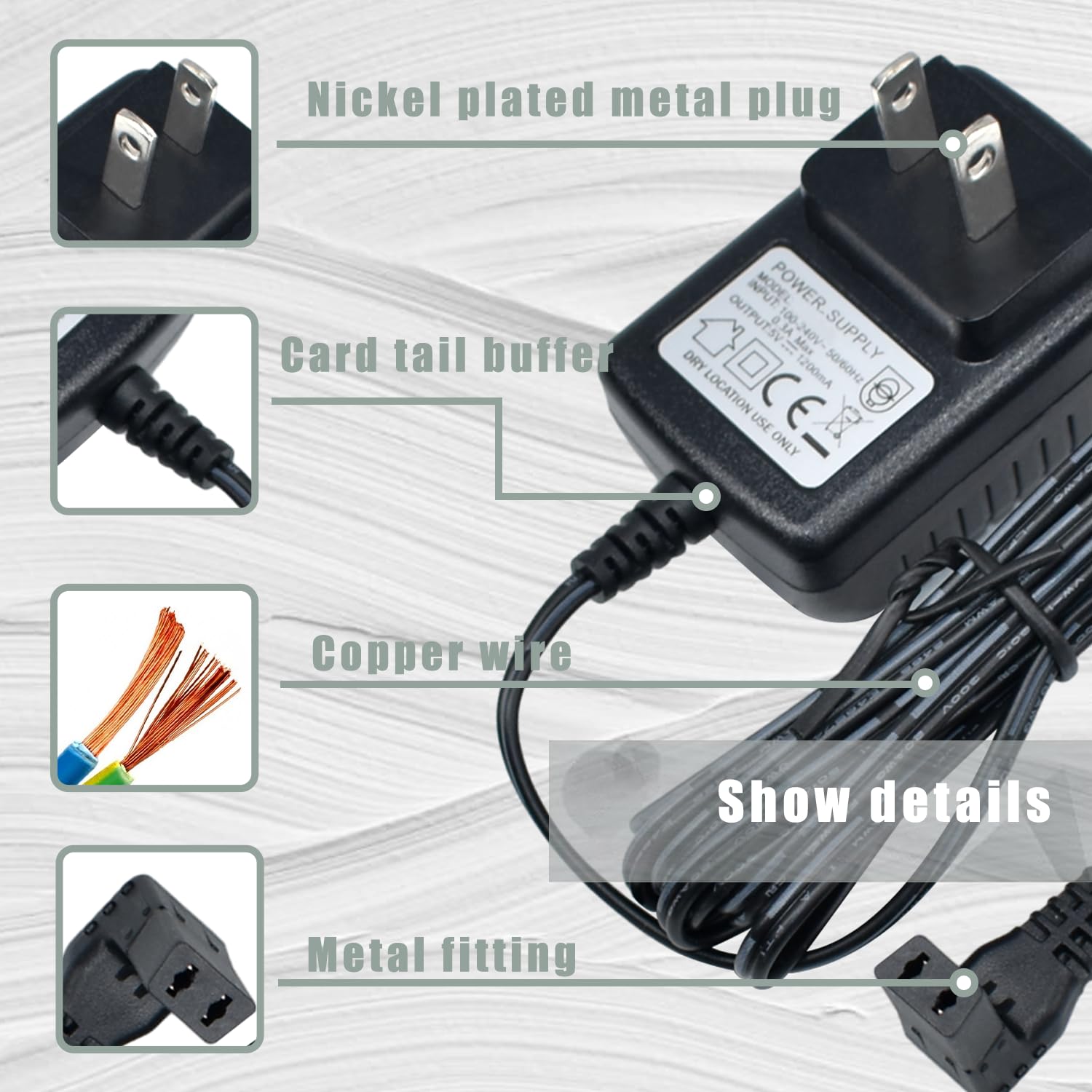 BOEEA Charger for Wahl Trimmer 9864SS, SS2L, WSS3L, 9818A, 5616L, 5701,9870, 9884L2, 9896, 9899, Fit 9864 Stainless Steel Lithium Ion 2.0+ Beard Trimmer