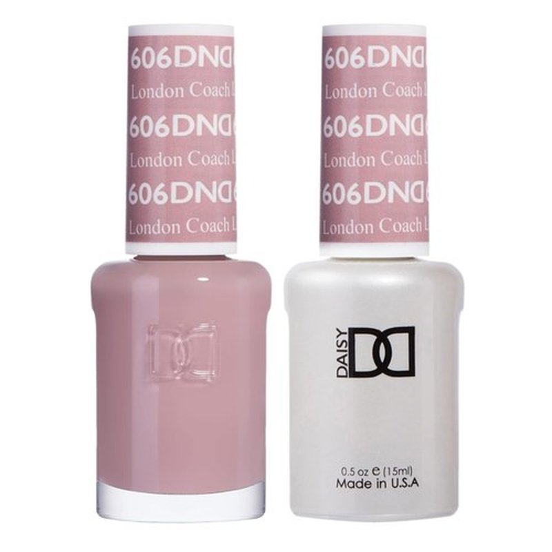 DND Gel Polish Set - Beige Nude Collection | UV/LED Gel & Air Dry Nail Lacquer Duo, 0.5 Fl Oz Each