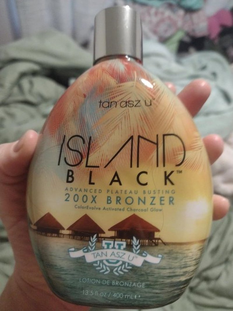 Tan Asz U Island Black 200x Tanning Lotion Bronzer for Indoor and Outdoor use and Plateau Busting Bronzer Dark Tanning - 13.5 oz.