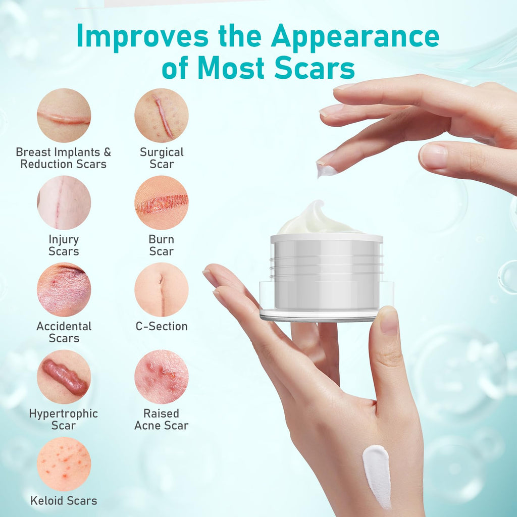 Advanced Scar Cream, Repair scar cream for Old and New Scars, Scar Removal Cream for Surgical Scars, Stretch Marks, C-Section, Keloids, Injury, Acne, and More 1.05 oz(30g)