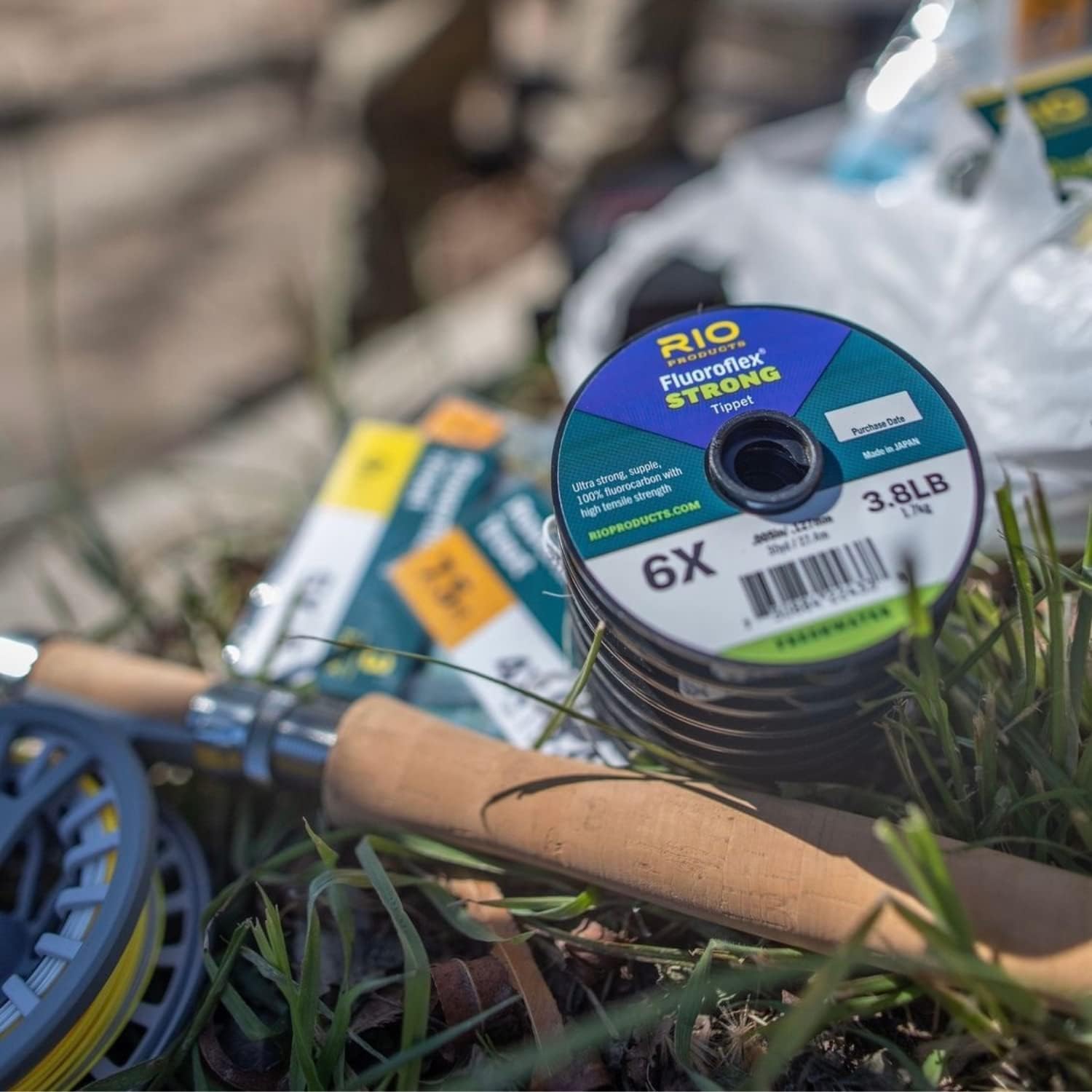 RIO Products Fly Fishing Tippet, Fluoroflex Strong Leader, 100% Fluorocarbon, 30YD Spool, 7.3lb (3.3kg) Test, 007in (.178mm) Diameter