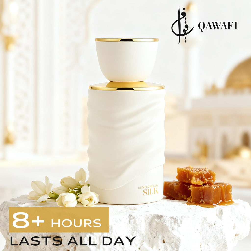 QAWAFI - Elysian Fields-Silk, Floral, Fruity, Gourmand, Vanilla Eau de Parfum Long-Lasting Fragrance for Women, 3.40 Ounce / 100 ml