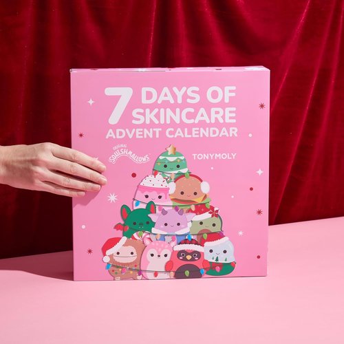 TONYMOLY x Squishmallows Advent Calendar 2025 - 7-Day Skincare Set with Hand Cream, Lip Gloss & Masks