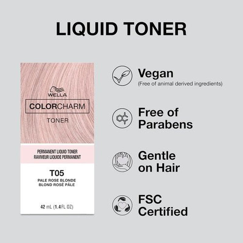 COLORCHARM Permanent Liquid Hair Toners - Neutralize Brass for Healthy Blondes | Vegan & Paraben-Free