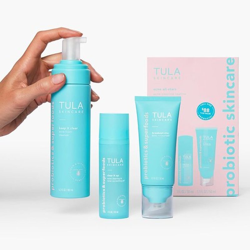 TULA Skin Care Acne Heroes | Level 3 Acne Clearing Routine - Gentle 3-Piece Kit for All Breakout Types
