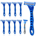 Leriton 10 Pcs Three Blade Disposable Razors for Men Bulk Men's 3 Blade Sensitive Skin Razor for Comfortable Shave