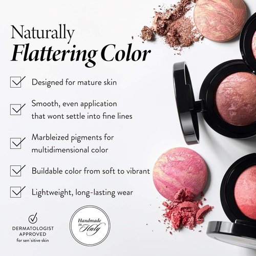 Laura Geller New York Baked Blush-N-Brighten - Ethereal Rose Travel Size Blush for Radiant Glow