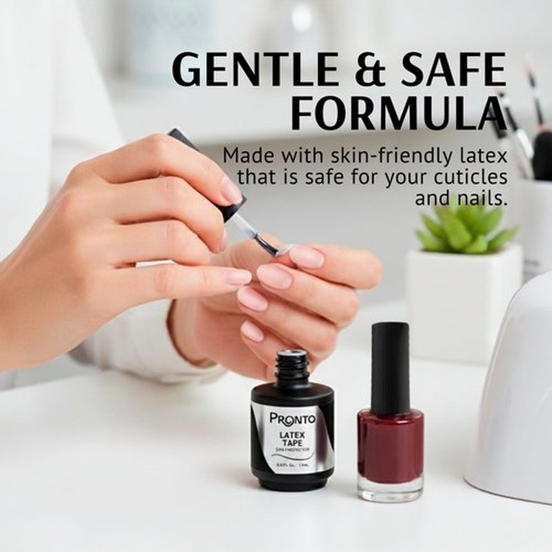 Pronto Gel Nail Polish Remover Barrier – Cuticle Guard for Mess-Free Gel Removal | Peel-Off Skin Protector for Acrylic, Gel & Nail Art | Fast Drying, Gentle Formula | 15 ml