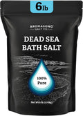 Aromasong Dead Sea Salt Bath Soak - 100% Natural 6 Lbs Bulk Pack for Relaxation & Skin Detoxification