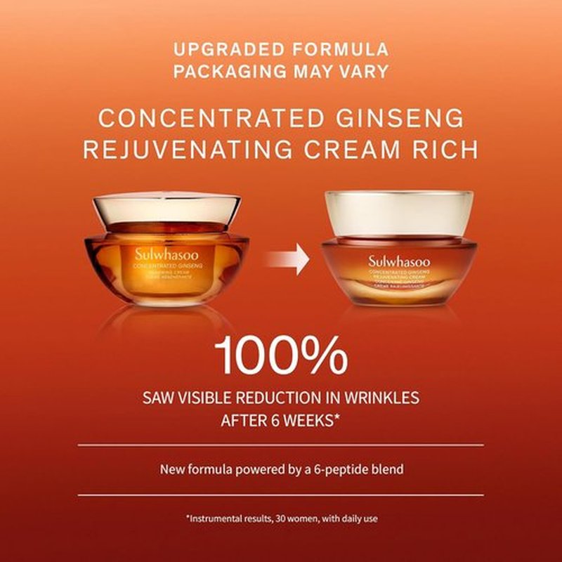 Sulwhasoo Concentrated Ginseng Rejuvenating Cream - Anti-Aging Moisturizer with Retinol & Peptides, 1.69 fl. oz.
