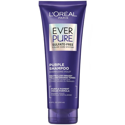 L’Oreal Paris EverPure Brass Toning Purple Shampoo - Sulfate Free for Blonde & Silver Hair | 6.8 Fl Oz