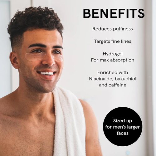JAXON LANE BRO MASK Under Eye Patches - Hydrogel Anti-Aging Eye Masks for Dark Circles (6 Pack)