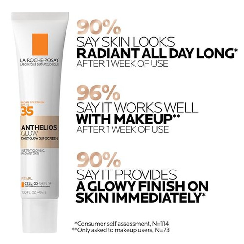 La Roche-Posay Anthelios Glow Tinted Sunscreen - SPF 35, Broad Spectrum, Lightweight, 24Hr Hydration