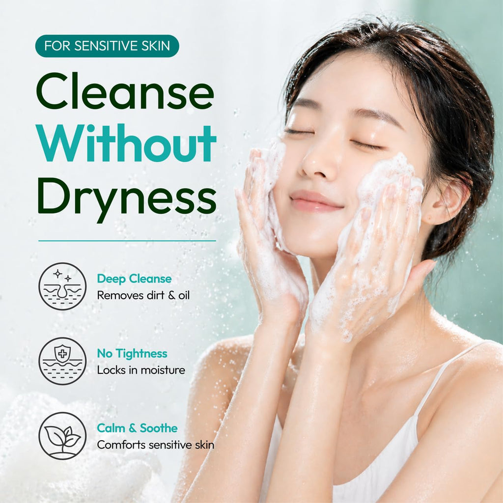 Exome Perfect Cleanser, Deep Moisture Hydrating Face Wash with 8 Types Hyaluronic Acid, Gentle Sebum Control & Impurity Removal, Low Irritation Fatty Acid Complex, Fresh Finish, 3.38 fl oz