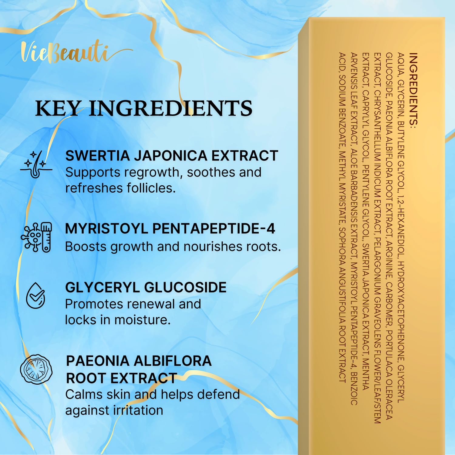 VieBeauti Eyebrow Growth Serum 5mL: Eyebrow Serum to Grow Brows with Advanced Formula to Boost Longer Fuller and Thicker Looking Eyebrows