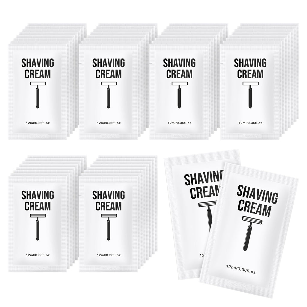 Lilingsty Shaving Cream Bulk, 12ml/0.42fl Oz Travel Shaving Cream, Individually Packaged, Suitable For Travel, Hotels, Home, Camping, Charities, Homeless People (50-PACK)