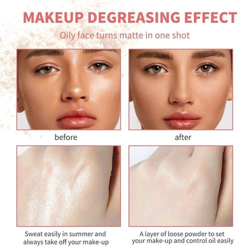 MAEPEOR Matte Setting Loose Powder - Smooth & Lightweight Face Powder for Brightening | 8 Colors (03 Soleil)