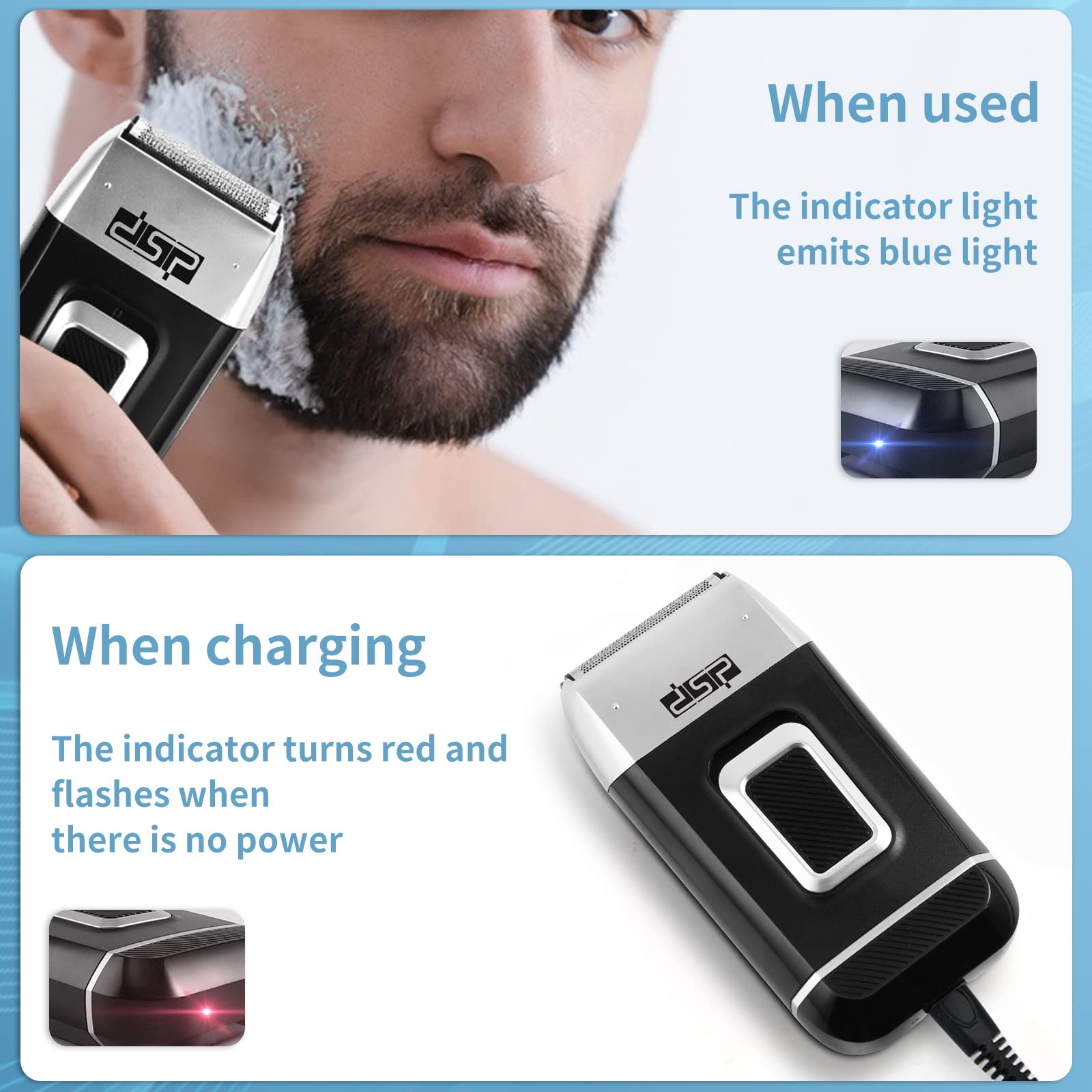 DSP Bald Shaver for Men, Cordless Rechargeable Waterproof