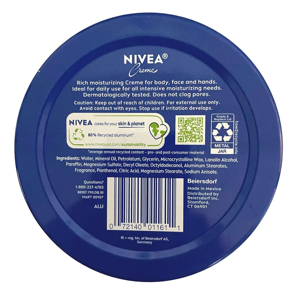 Nivea Creme Moisturizing 13.5 Ounce Tin (Pack of 6)