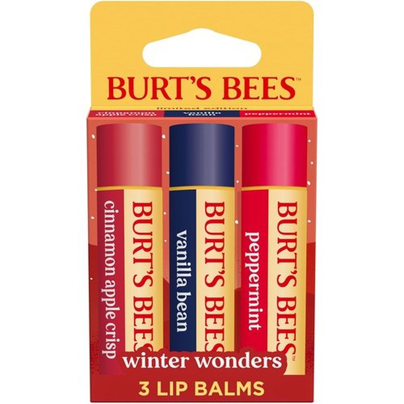 Burt's Bees Lip Balm Set - Natural Origin Lip Care | 3 Tubes, 0.15 oz Each for Winter Hydration