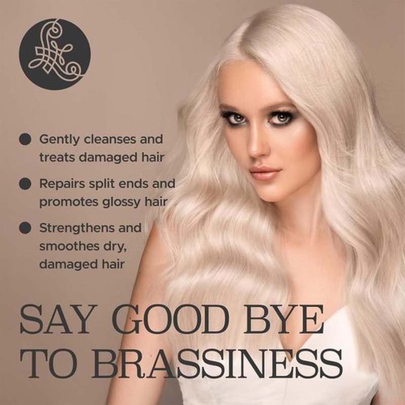 Luseta Color Brightening Shampoo - Eliminate Brassy Tones & Enhance Gloss for Silver/Gray Hair (16.9oz)