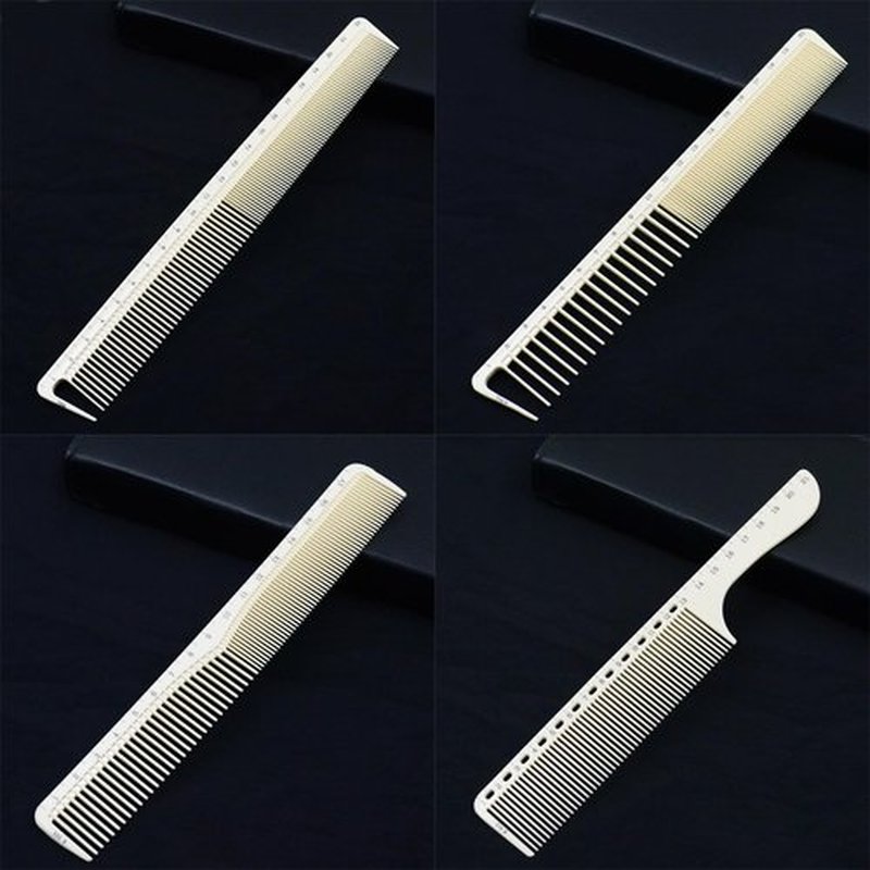 CRZQXOUR 4pcs Barber Comb Set - All Hair Types, Anti-Static, Heat Resistant, Counting, Measuring, Professional, Salon Combs for Women