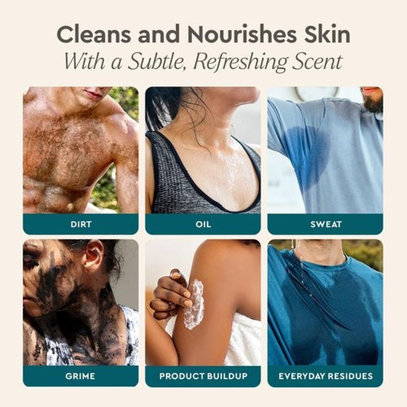Puracy Body Wash Refill - Natural Moisturizing Shower Gel for Dry Sensitive Skin | 48 Oz, Citrus & Sea Salt Scent
