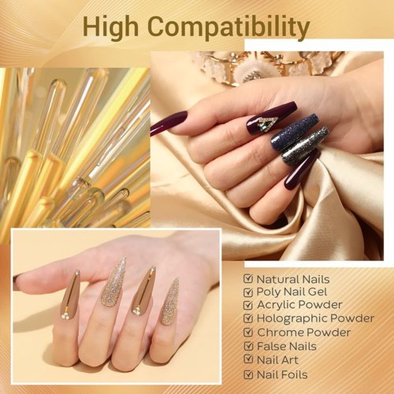 modelones Iridescent Silver Mix Glitter Gel Top Coat & 3 Pcs No Wipe Gel Top and Base Coat