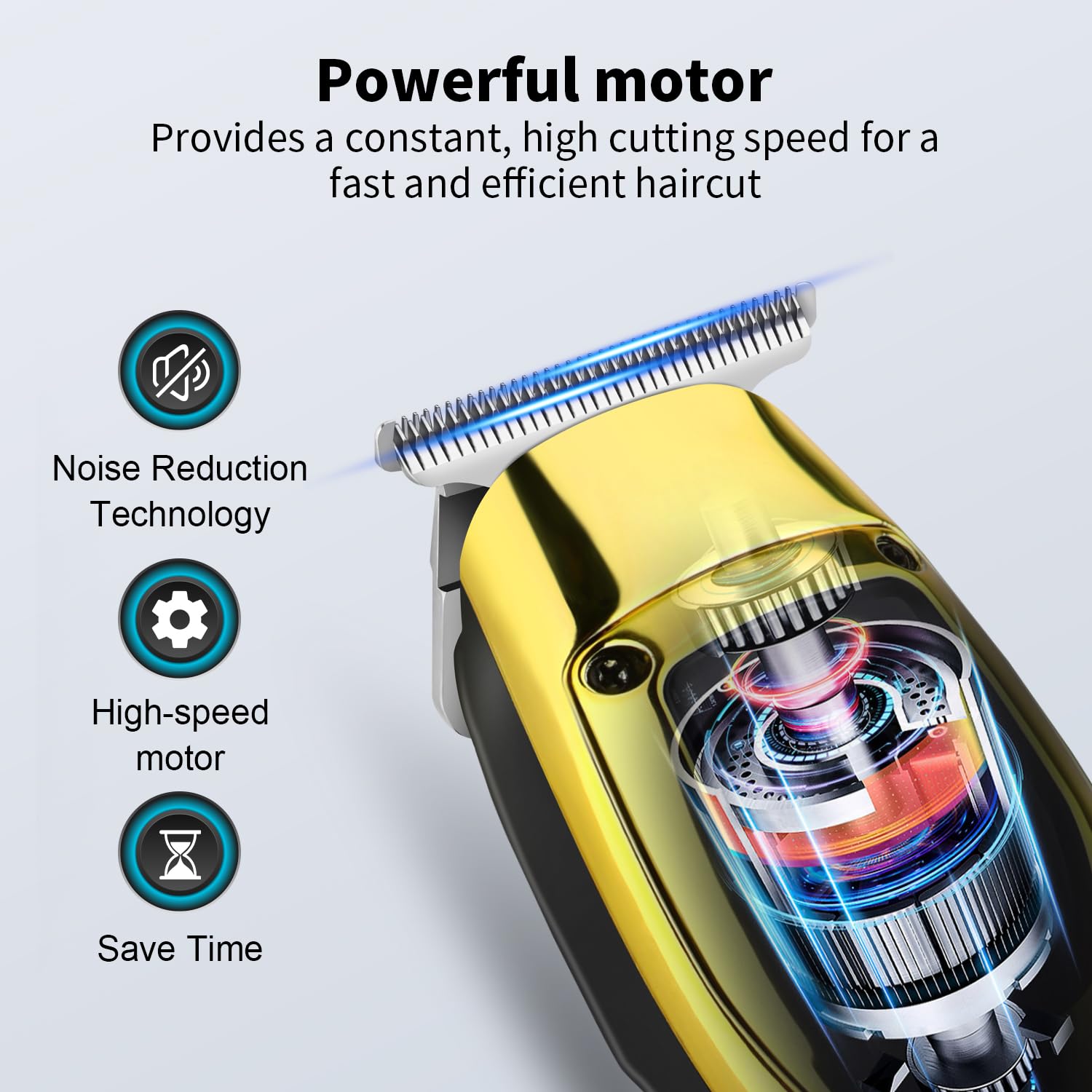 HIENA PRO Professional Hair Clipper for Men, Electric T-Blade Beard Trimmer, Cordless Hair Trimmer, USB Rechargeable Wireless Haircut Clippers, Trimmers for Hair Cutting, Gifts for Men