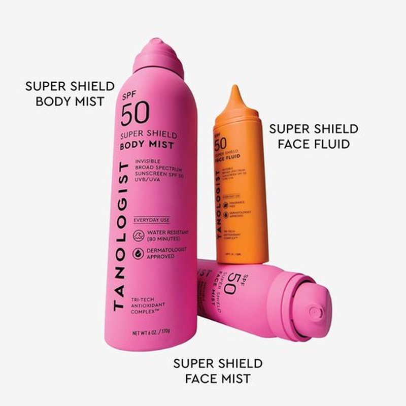 Tanologist SPF 50 Super Shield Face Mist - Lightweight Sun Protection | 2.5 fl. oz / 73 ml