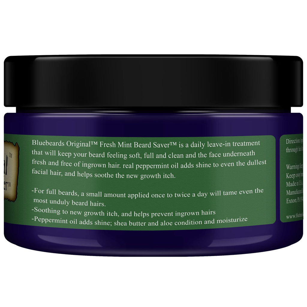 Bluebeards Original Unscented Beard Saver, 4 oz. - Leave-In Conditioner for Men, with Aloe & Shea Butter - Softens & Moisturizes Your Beard & Skin