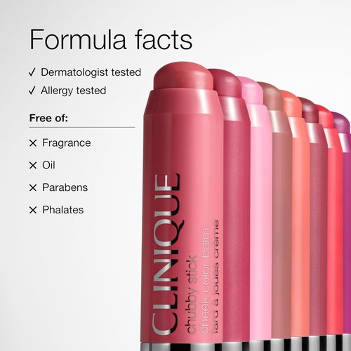 Clinique Chubby Cream Blush Stick - Long-Lasting Cheek Colour Balm | Buildable Glow | Perfect For Travel
