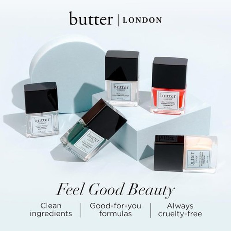 butter LONDON Nail Rescue Base Coat - Strengthens & Repairs Damaged Nails | Gluten-Free, 0.2 Fl Oz