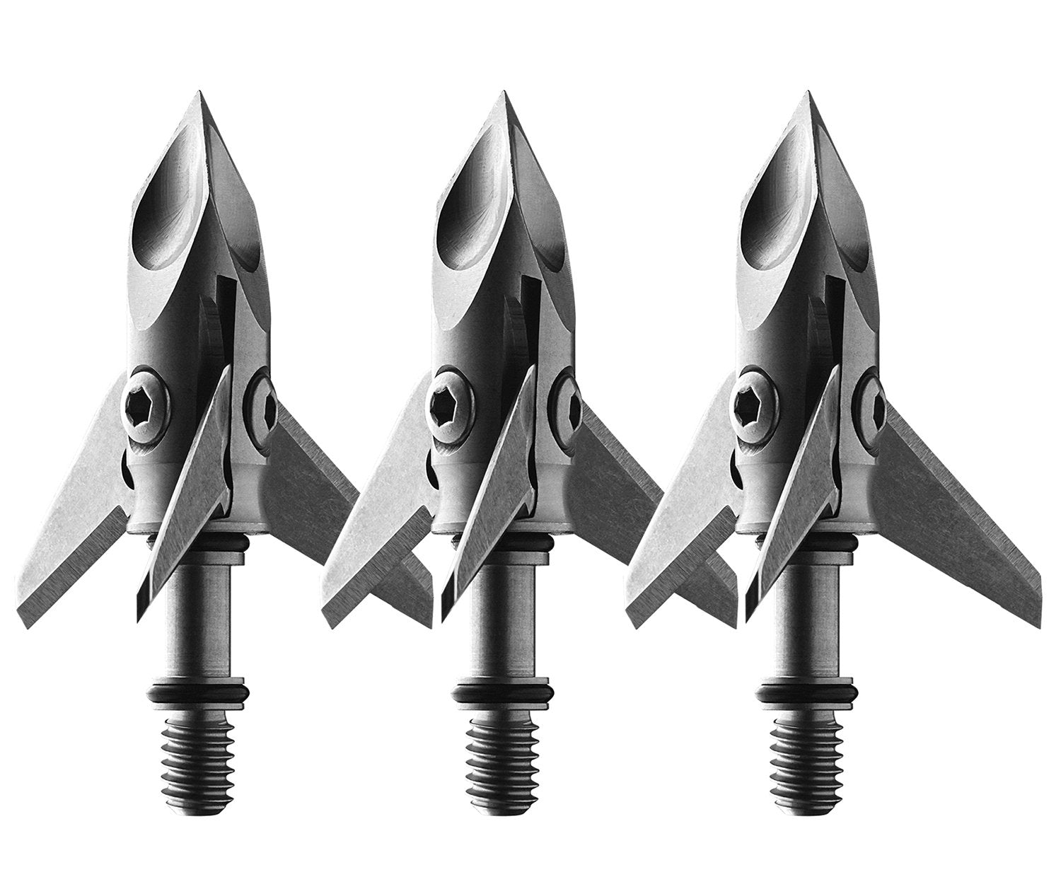 RAMCAT 100 Grain Single Bevel Blade Broadheads (3 Pack), Small, Silver, One Size (73550)