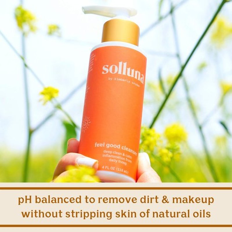 Solluna by Kimberly Snyder Hydrating Anti-Aging Facial Cleanser — Soothing pH Balanced Gentle Face Wash — Moisturizing Natural Oils & Plant Botanicals (4oz) Cruelty-Free, Non-Toxic, Vegan & Non-GMO