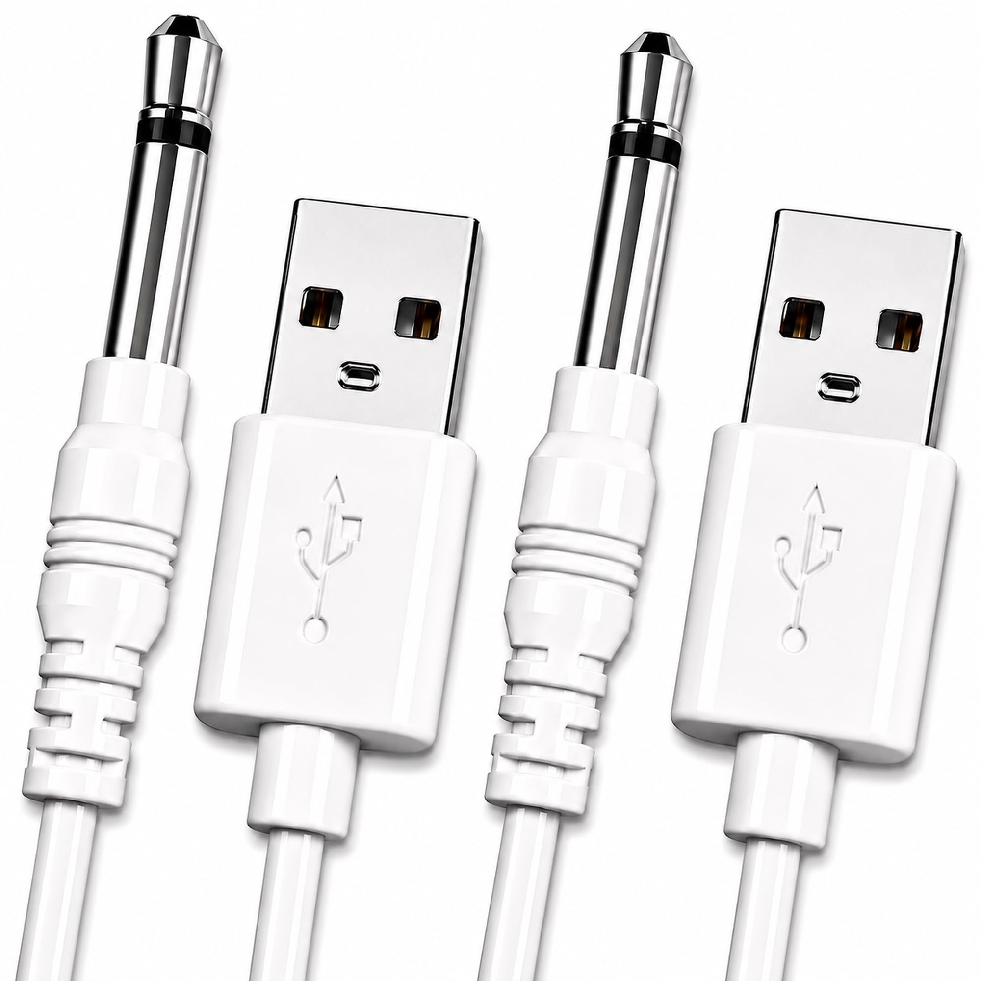 VibeMax (2 Pack) Massager Charger – Fast Charging USB Cable | 2.5mm DC Charger Cord