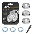 SUPERNB SH90 Shaving Heads for Series 9000, 8000, 7000 Electric Shaver Blades, Dual‑Ring Mesh Technology for Efficient Shave, Fits S9xxx/S8xxx/S7xxx, 3 Pack